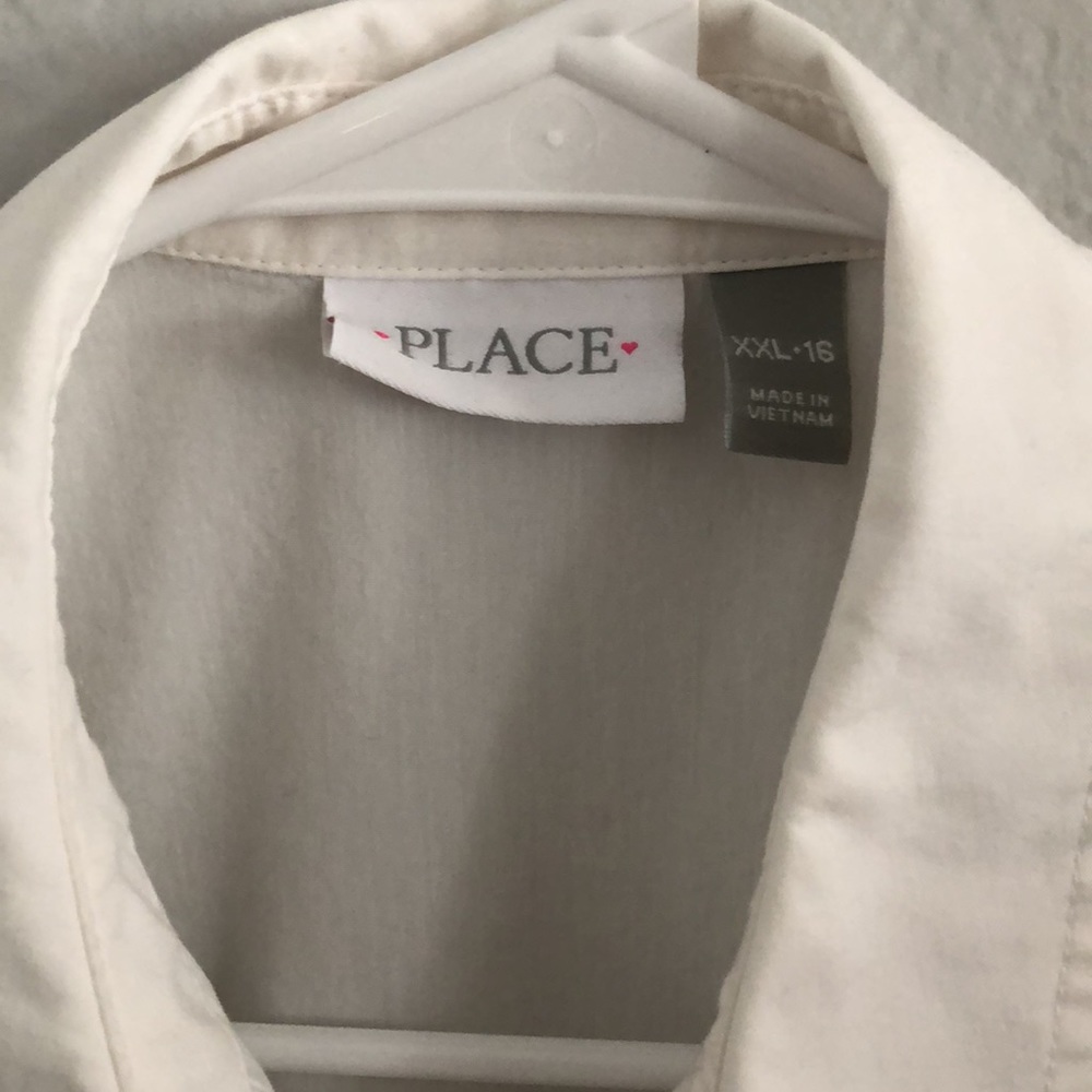 🌼White short sleeve girls blouse - Picture 3 of 5